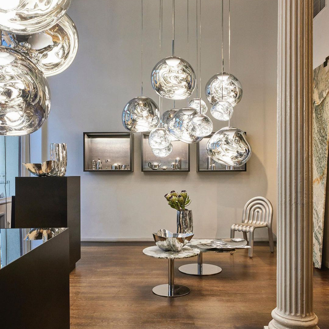 Davy | Designer Multi-Light Chandelier | Organic Sculptural Forms