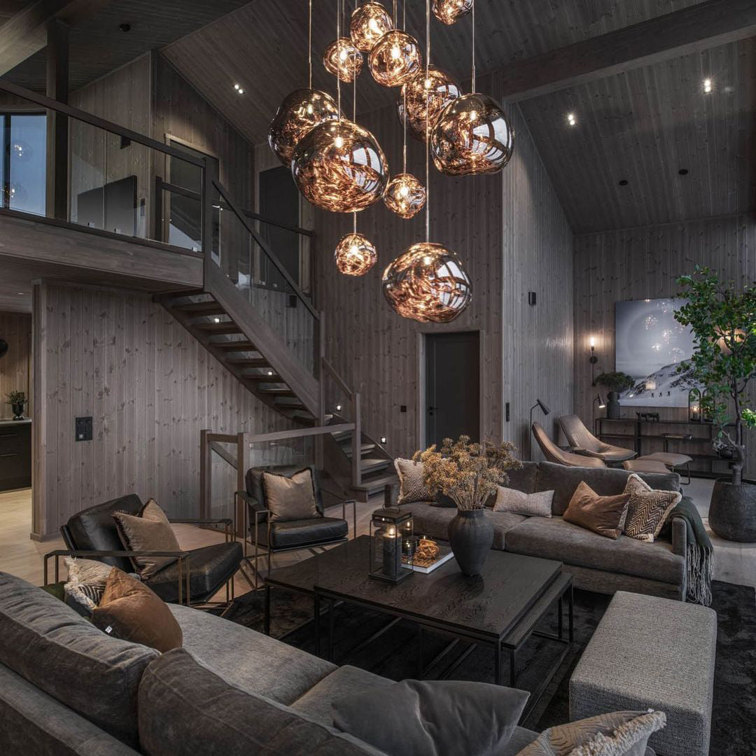 Davy | Designer Multi-Light Chandelier | Organic Sculptural Forms
