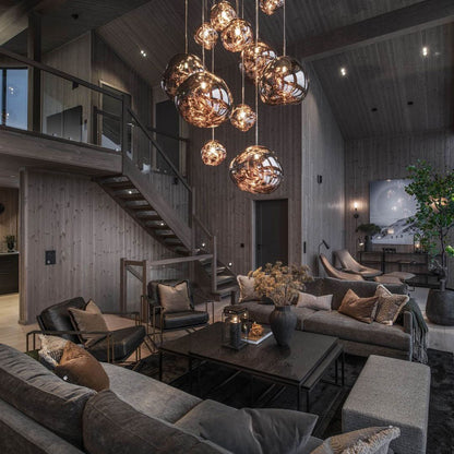 Davy | Designer Multi-Light Chandelier | Organic Sculptural Forms