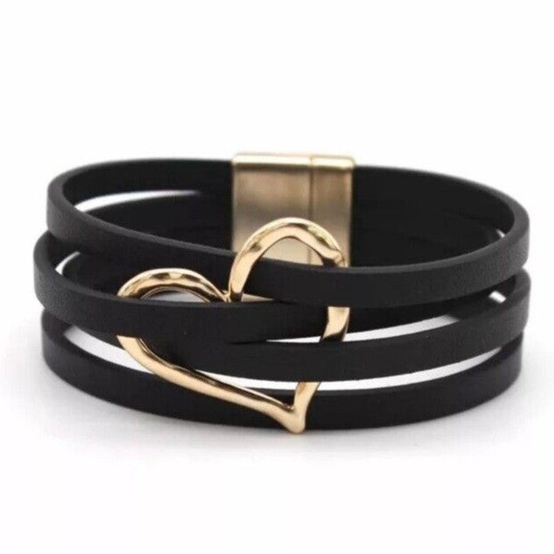 Davy | Multi-Strap O-Ring Leather Wrap Bracelet