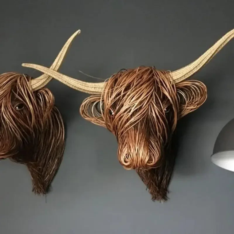 Davy | Handcrafted Highland Cow Head Art for Nature Lovers