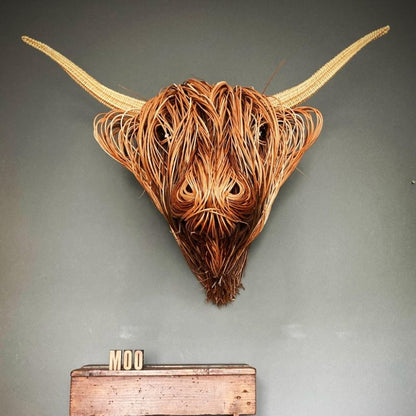 Davy | Handcrafted Highland Cow Head Art for Nature Lovers