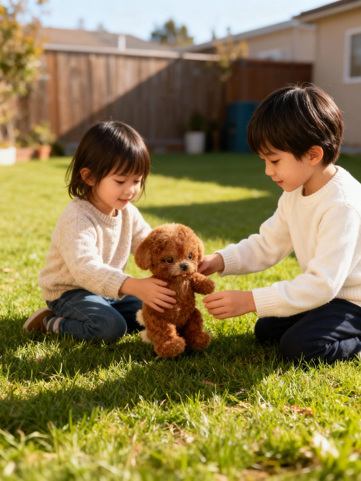 Davy | Nicoo Interactive Robot Puppy | Walks, Barks, Wags Tail | Plush, Battery-Operated Toy