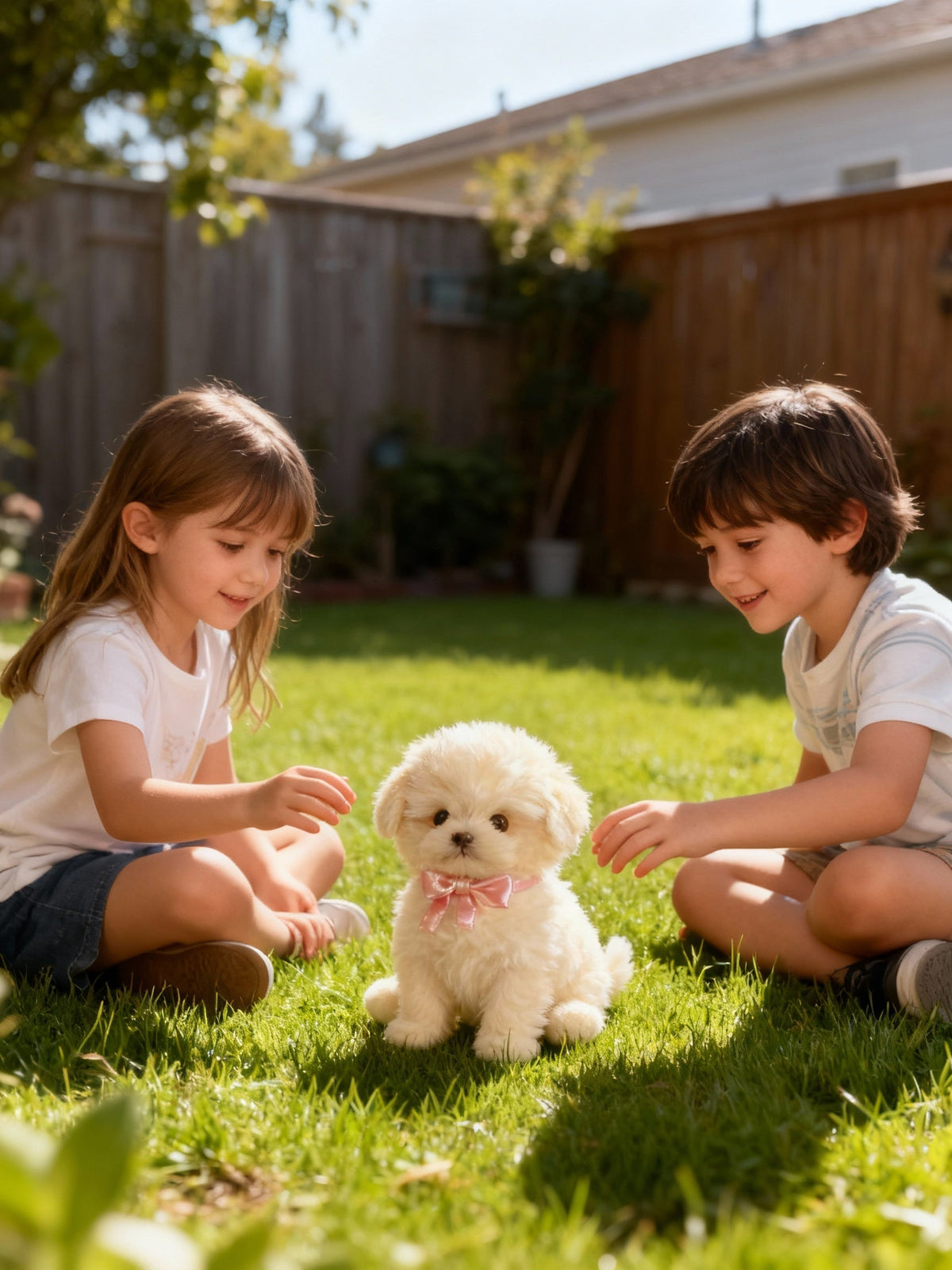 Davy | Nicoo Interactive Robot Puppy | Walks, Barks, Wags Tail | Plush, Battery-Operated Toy