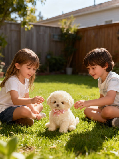 Davy | Nicoo Interactive Robot Puppy | Walks, Barks, Wags Tail | Plush, Battery-Operated Toy