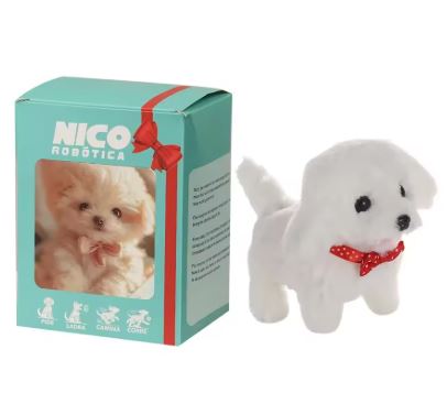 Davy | Nicoo Interactive Robot Puppy | Walks, Barks, Wags Tail | Plush, Battery-Operated Toy