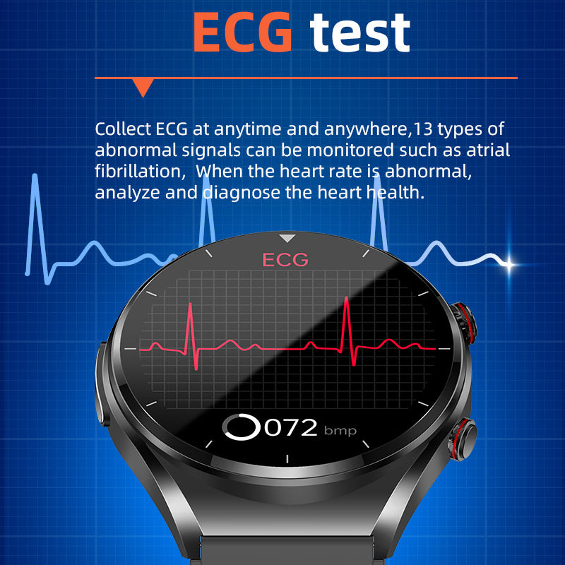 Davy | One-Click Blood Sugar|Blood Glucose Blood Pressure ECG|ECG HRV Heart Rate Monitor Health Smart Watch