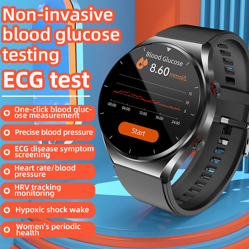 Davy | One-Click Blood Sugar|Blood Glucose Blood Pressure ECG|ECG HRV Heart Rate Monitor Health Smart Watch