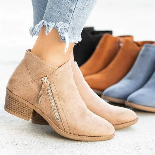 Davy | Leather Ankle Boots for Women with Orthopedic Support