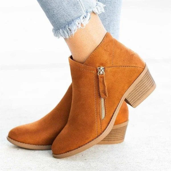 Davy | Leather Ankle Boots for Women with Orthopedic Support