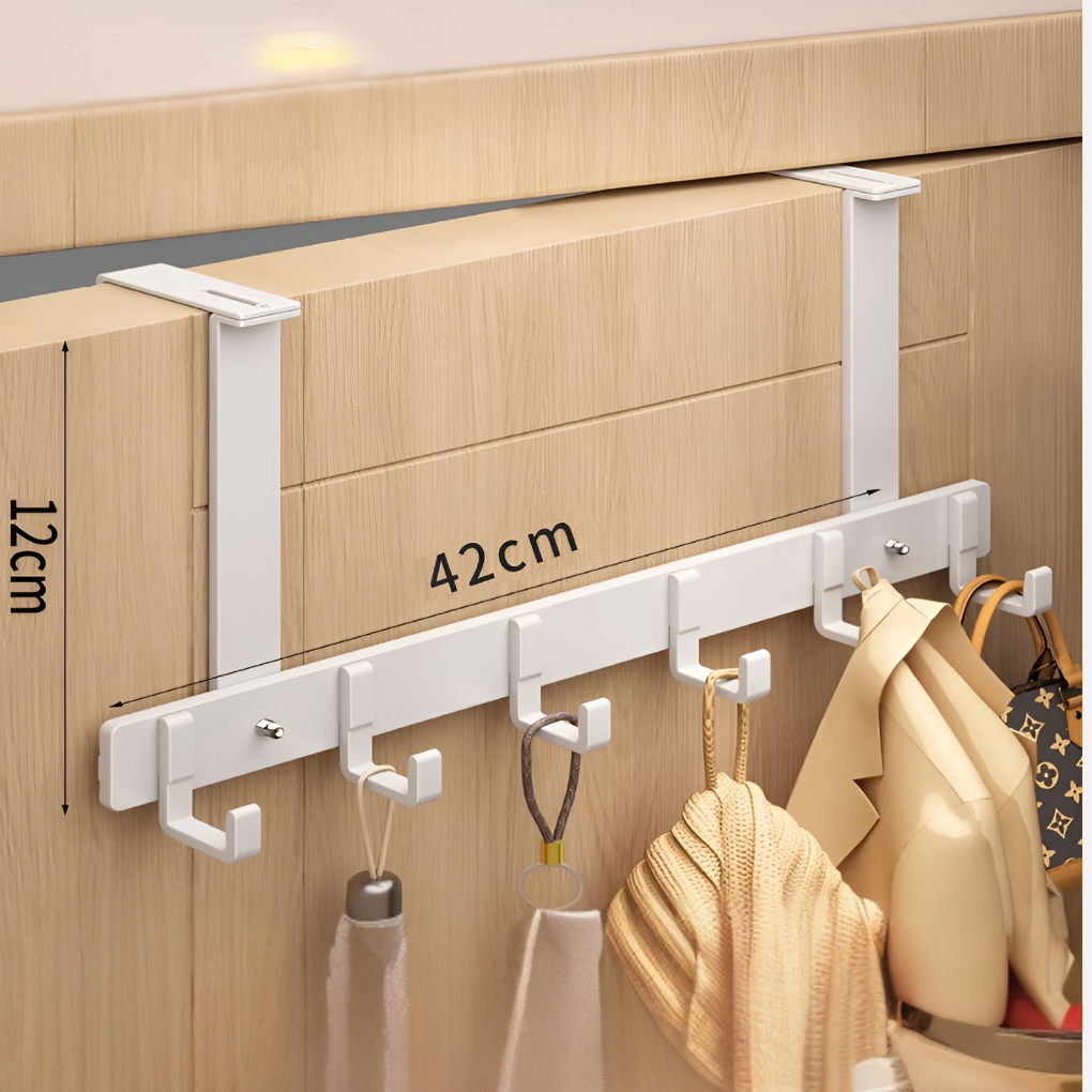 Davy | Over-the-Door 6 Hook Hanging Organizer