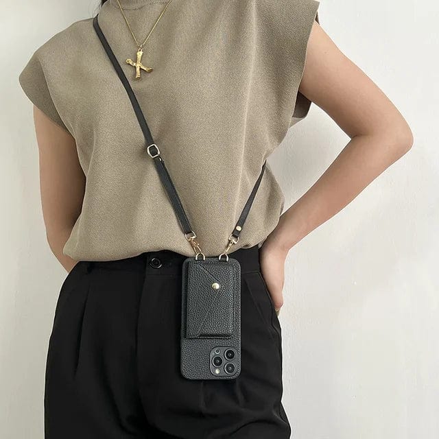 Davy | Phone Case with Card Holder and Key Lanyard