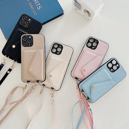 Davy | Phone Case with Card Holder and Key Lanyard