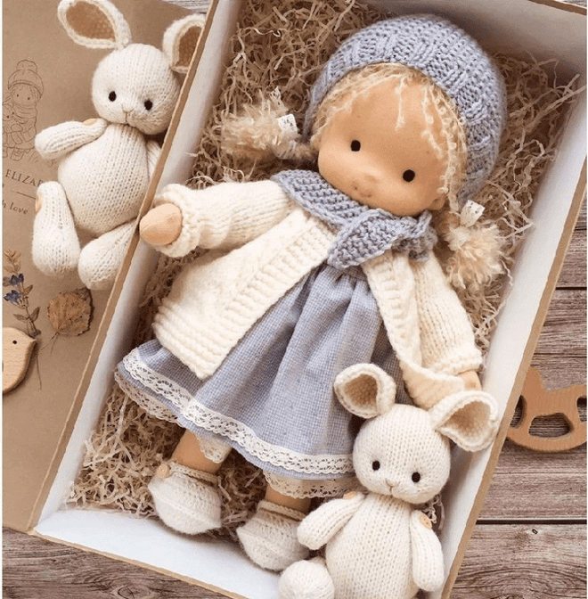 Davy Poppi | Handcrafted Waldorf Cuddle Doll | Soft, Organic & Non-Toxic
