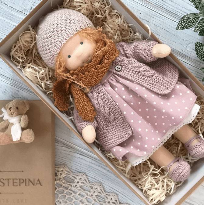 Davy Poppi | Handcrafted Waldorf Cuddle Doll | Soft, Organic & Non-Toxic