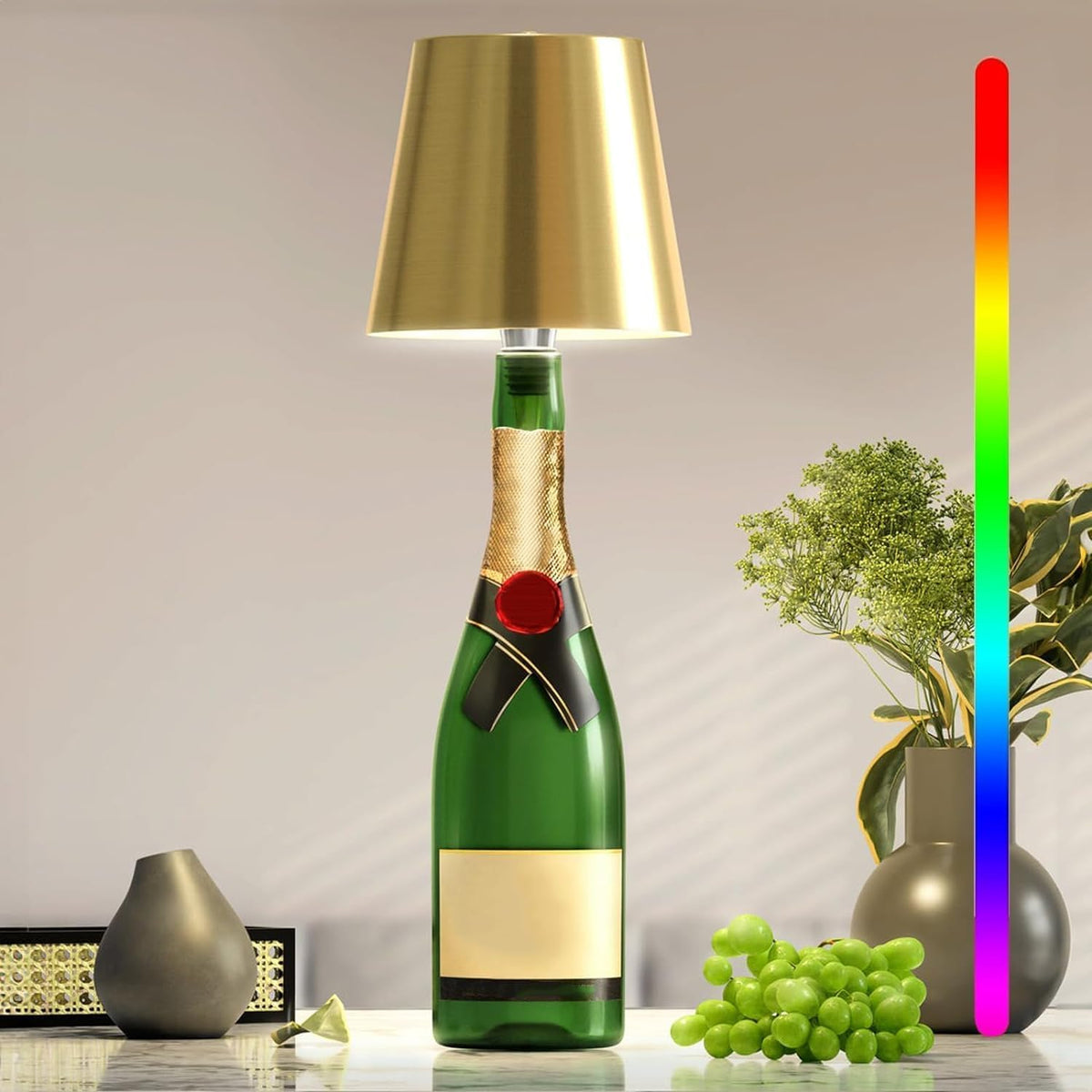 Davy | Portable Bottle Lamp with Touch Control & Dimmable Brightness
