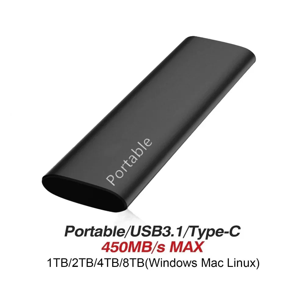 Davy | Aluminum Portable SSD - Speedy External Data Storage