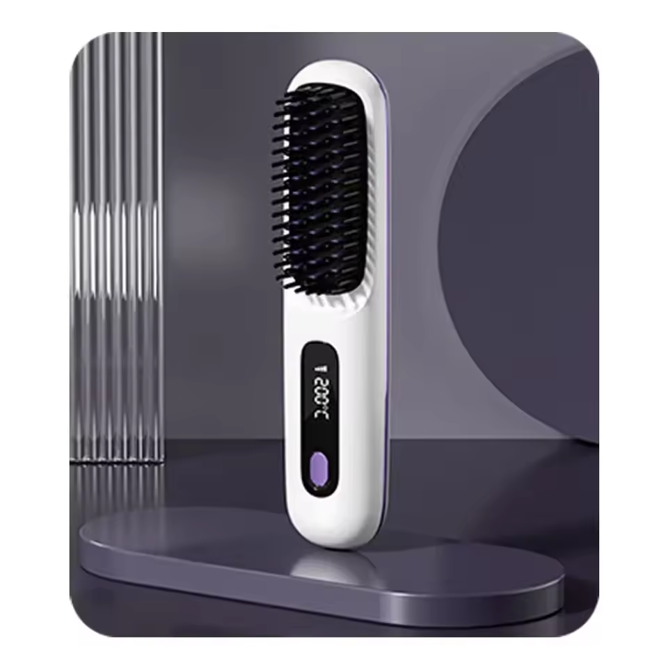 Davy | Travel Hair Straightening Brush | Sleek Hair On-the-Go