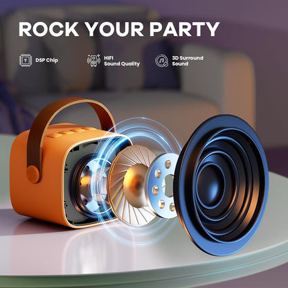 Davy | Portable Mini Karaoke Machine with Bluetooth Speaker and 2 Wireless Microphones – Veylo