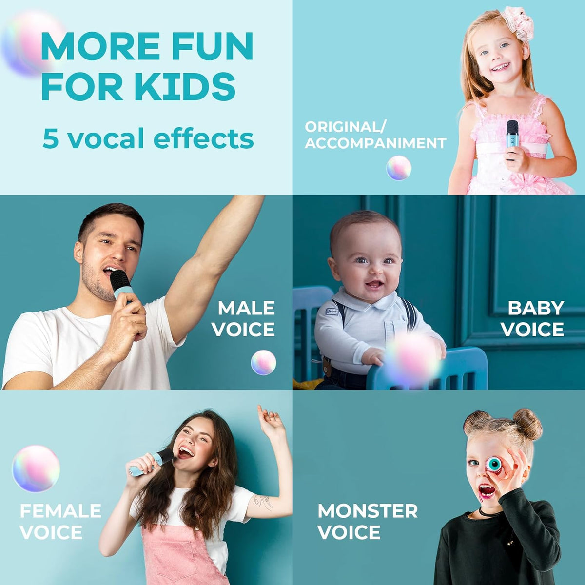 Davy | Portable Mini Karaoke Machine with Bluetooth Speaker and 2 Wireless Microphones – Veylo