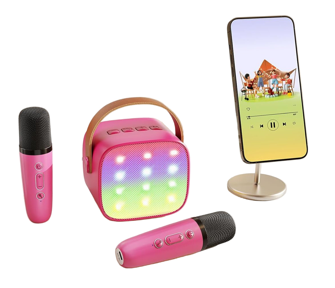 Davy | Portable Mini Karaoke Machine with Bluetooth Speaker and 2 Wireless Microphones – Veylo