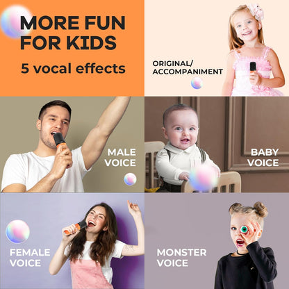 Davy | Portable Mini Karaoke Machine with Bluetooth Speaker and 2 Wireless Microphones – Veylo