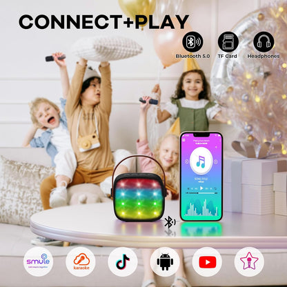 Davy | Portable Mini Karaoke Machine with Bluetooth Speaker and 2 Wireless Microphones – Veylo