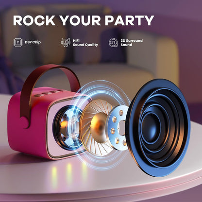 Davy | Portable Mini Karaoke Machine with Bluetooth Speaker and 2 Wireless Microphones – Veylo