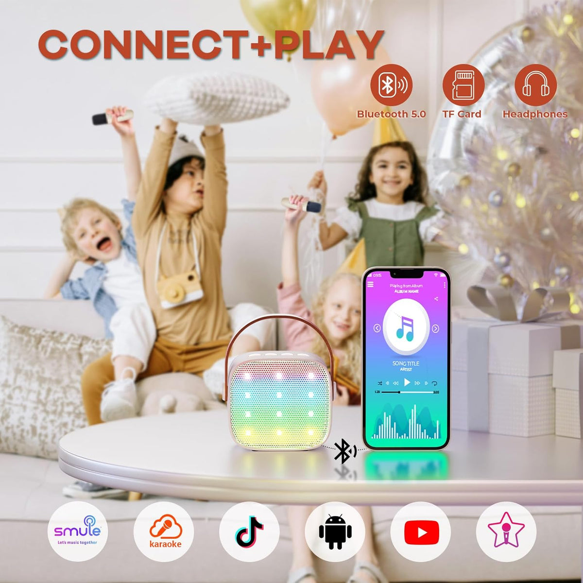 Davy | Portable Mini Karaoke Machine with Bluetooth Speaker and 2 Wireless Microphones – Veylo