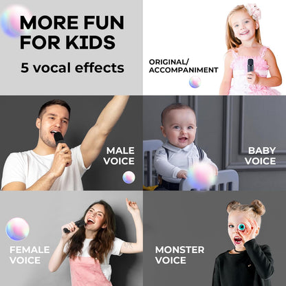 Davy | Portable Mini Karaoke Machine with Bluetooth Speaker and 2 Wireless Microphones – Veylo