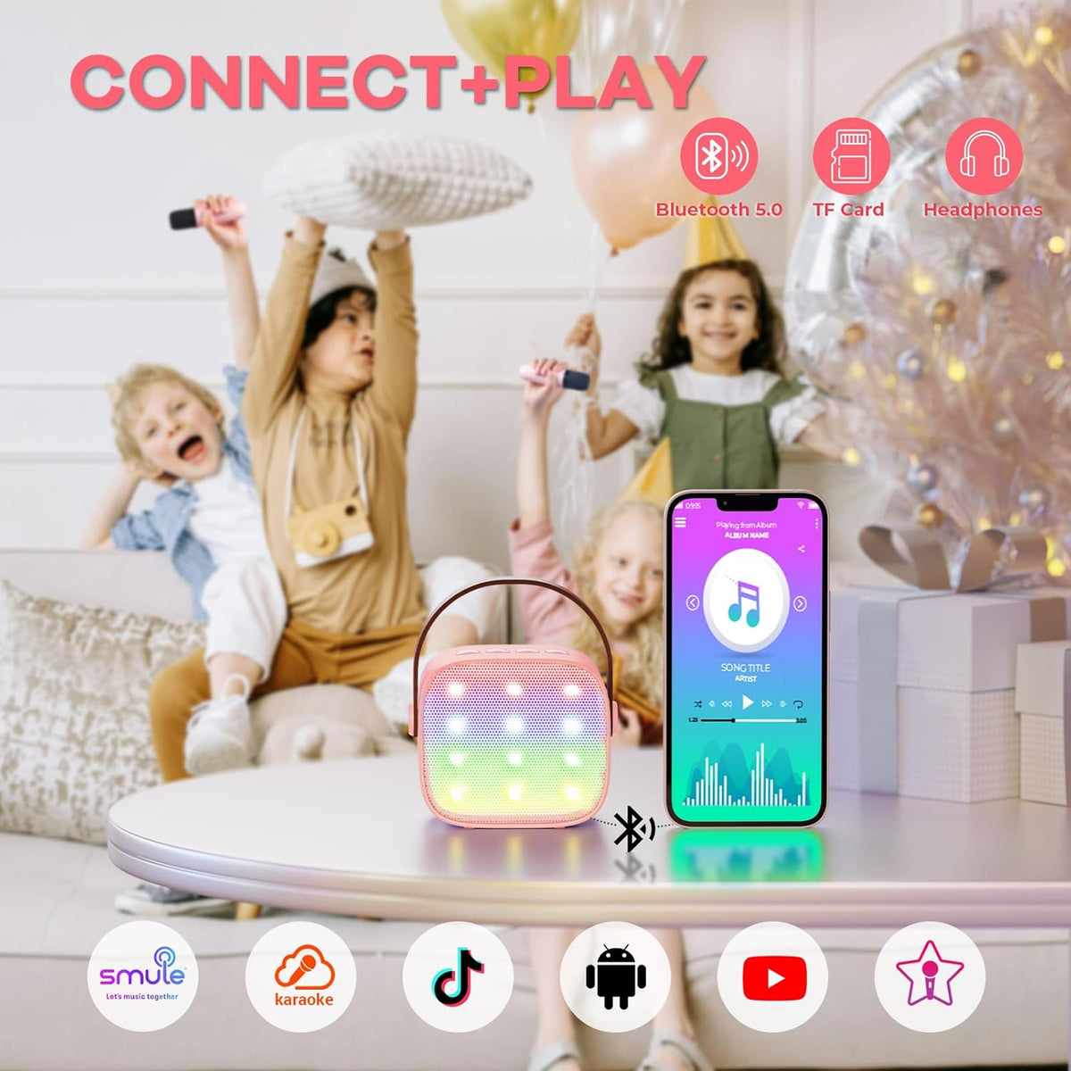 Davy | Portable Mini Karaoke Machine with Bluetooth Speaker and 2 Wireless Microphones – Veylo