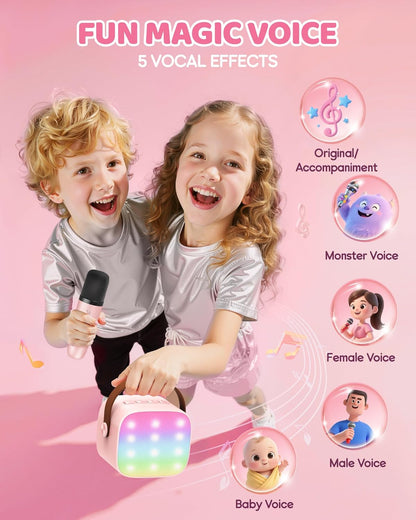 Davy | Portable Mini Karaoke Machine with Bluetooth Speaker and 2 Wireless Microphones – Veylo