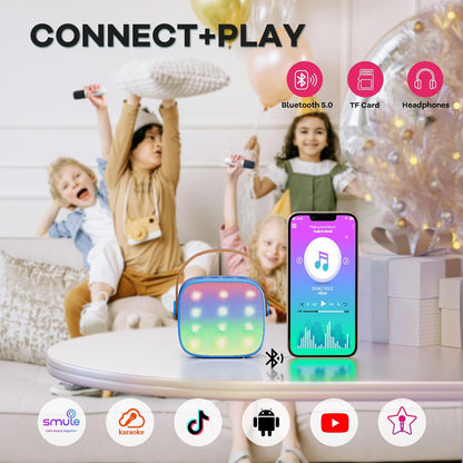 Davy | Portable Mini Karaoke Machine with Bluetooth Speaker and 2 Wireless Microphones – Veylo