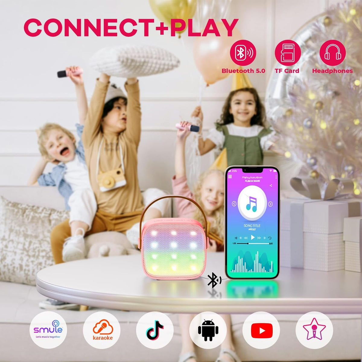 Davy | Portable Mini Karaoke Machine with Bluetooth Speaker and 2 Wireless Microphones – Veylo