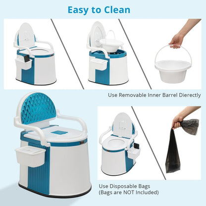 Davy | Portable Commode with Armrests for Adults & Seniors