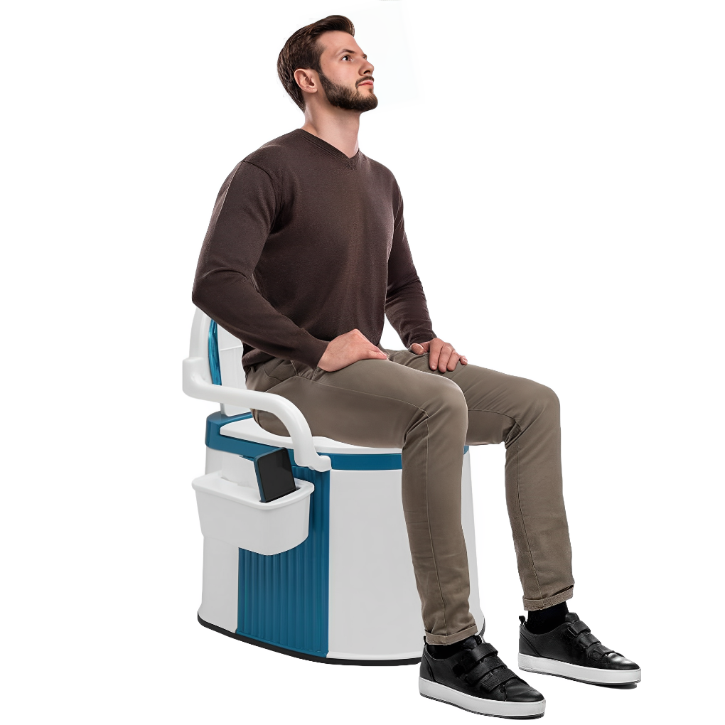Davy | Portable Commode with Armrests for Adults & Seniors