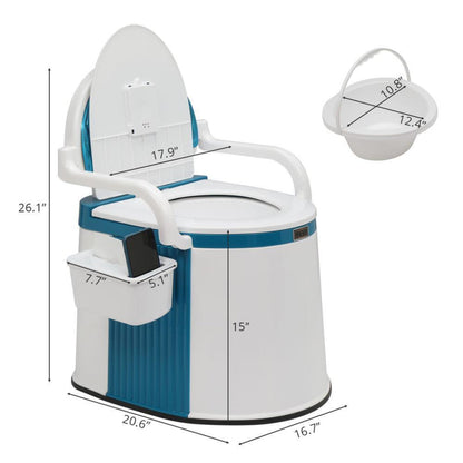 Davy | Portable Commode with Armrests for Adults & Seniors