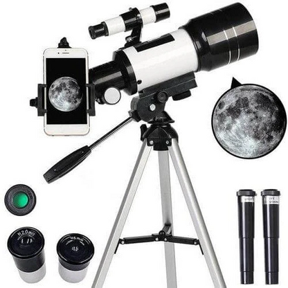 Davy | Professional Astronomical Telescope | 70mm Aperture, 300mm Focal Length & Easy Setup for Stargazing and Nature Exploration