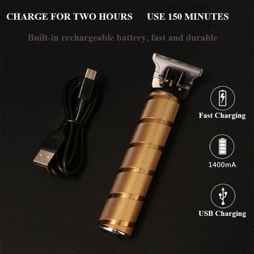 Davy | Professional gold clippers for men, cordless hair grooming set