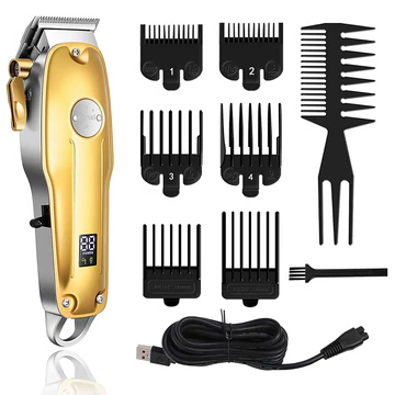 Davy | Professional gold clippers for men, cordless hair grooming set