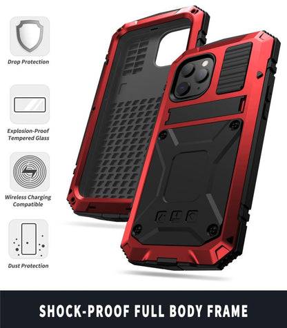 Davy | Protective Shockproof Tempered Glass Metal Case for iPhone