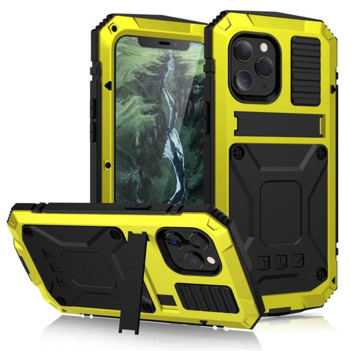 Davy | Protective Shockproof Tempered Glass Metal Case for iPhone