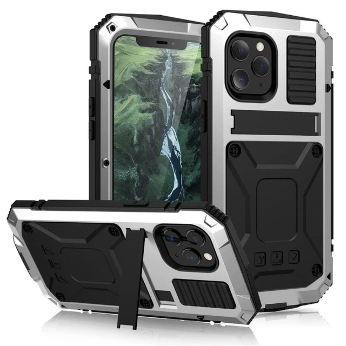 Davy | Protective Shockproof Tempered Glass Metal Case for iPhone