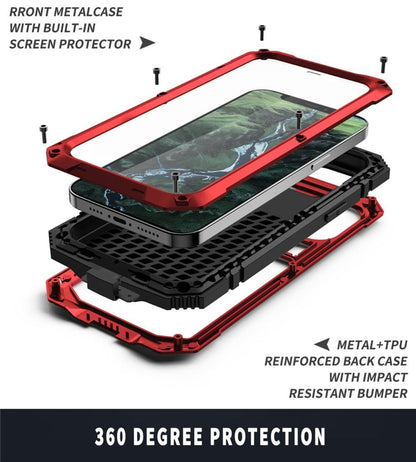 Davy | Protective Shockproof Tempered Glass Metal Case for iPhone