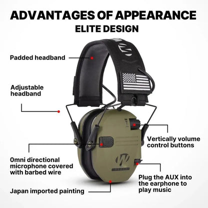 Davy | Protective Shooting Headphones | Active Noise Cancellation, Lightweight and Comfortable for Shooting Activities