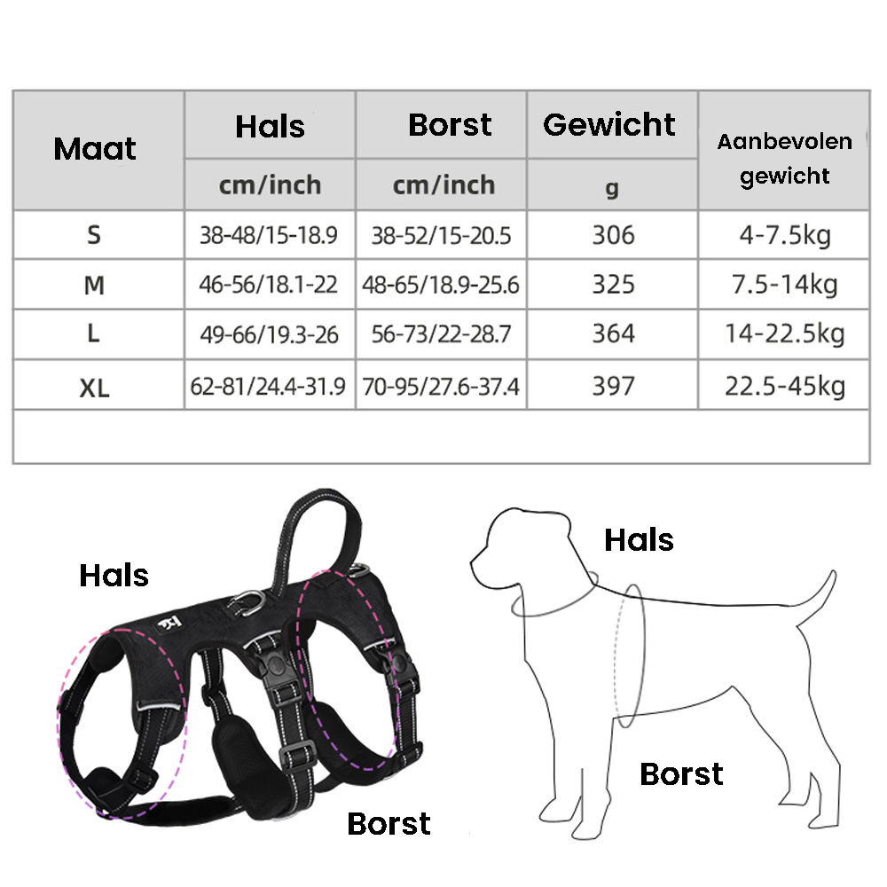 Davy | Reflective Anti-Pull Dog Harness - Gripguard