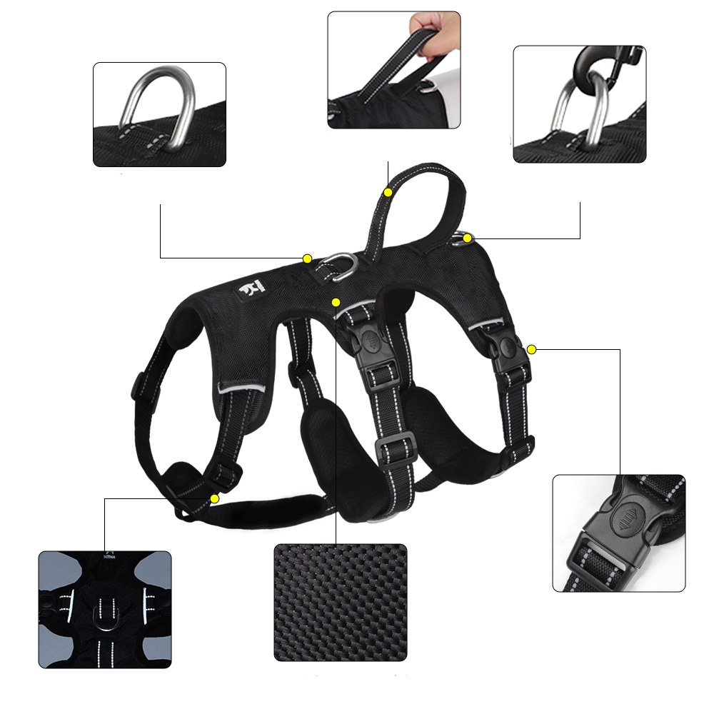 Davy | Reflective Anti-Pull Dog Harness - Gripguard