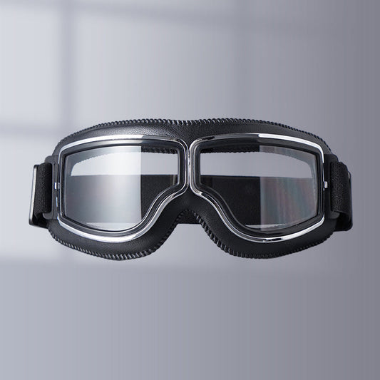 Davy | RoadRider | Vintage Motorcycle Goggles with Interchangeable Lenses and Comfort Padding