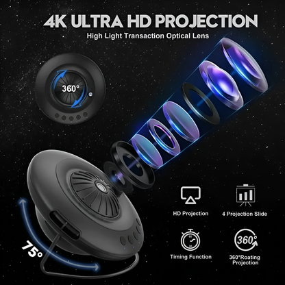 Davy | Rotating Galaxy Projector with Nebula & Stars