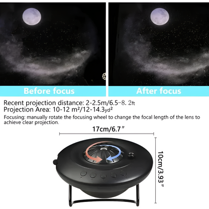 Davy | Rotating Galaxy Projector with Nebula & Stars